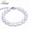 Real Natural Pearl Bracelet 925 sterling silver Clasp,Wedding Cultured Genuine Pearl Bracelet Beads daughter gift