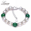 Real Natural Pearl Bracelet 925 sterling silver,Wedding Pearl Bracelet birthd gift for friend mother button shape
