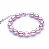 Real Natural Pearl Bracelet 925 sterling silver Clasp,Wedding Cultured Pearl Bracelet Beads daughter gift