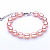 Real Natural Pearl Bracelet 925 sterling silver Clasp,Wedding Cultured Pearl Bracelet Beads daughter gift