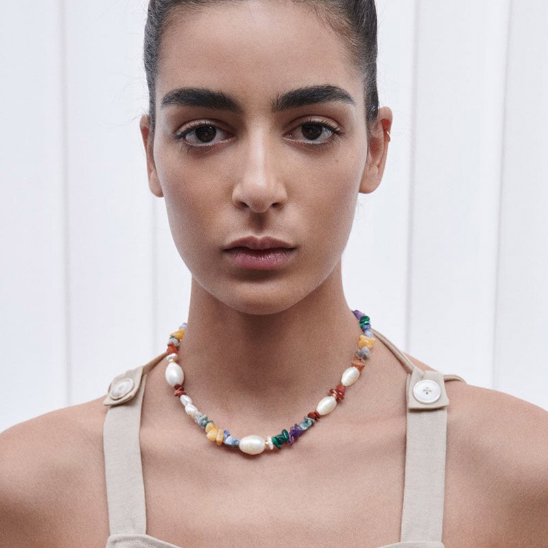 Real Pearl Necklaces Beaded Choker Summer Beach Necklace For Women Jewelry 2022 Beads Collier Female Accesorios