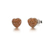 Real Pure Heart Earrings Small 925 Sterling Silver Stud Earrings 6.3*6.3mm Colorful Quartz Crystal Stone Charms Jewelry
