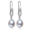 Real black pearl earrings for women,trendy girl best gift pearl earrings 925 sterling silver jewelry