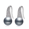 Real exquisite natural pearl earrings for women,beautiful bridal party girl gift 925 silver pearl earring