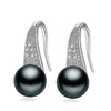 Real exquisite natural pearl earrings for women,beautiful bridal party girl gift 925 silver pearl earring