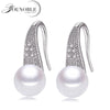 Real exquisite natural pearl earrings for women,beautiful bridal party girl gift 925 silver pearl earring