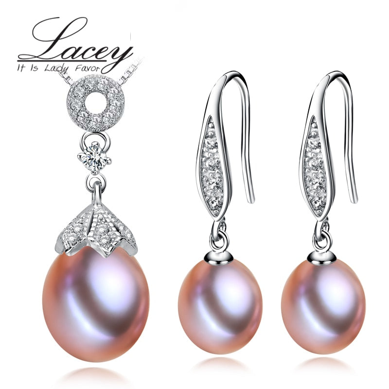 Hutang Drop Pendant & Earrings Made With Natural Gemstone Amethyst Solid 925 Sterling Silver Fine Bridal Jewelry Sets For Gift