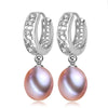 Real pearl earrings for women,925 sterling silver pearl earrings fine white pearl earrings jewelry brincos perolas
