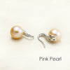Real pearl earrings women,wedding natural pearl earring 925 sterling sliver trendy girl birthd best gift white E63