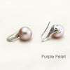 Real pearl earrings women,wedding natural pearl earring 925 sterling sliver trendy girl birthd best gift white E63