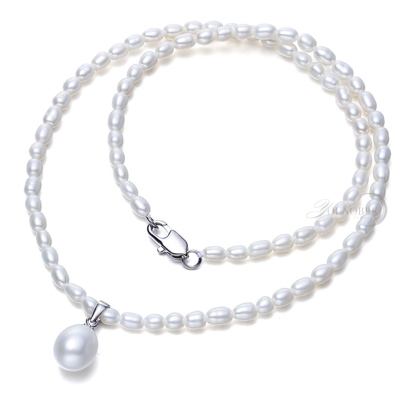 Real purple pearl small necklace pendant,silver chocker bead wedding pearl necklaces women birthd anniversary gift