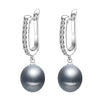 Real natural black pearl earrings for women,beautiful 925 silver party earrings with pearls
