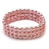 Real natural pearl bracelets for women,Three stand bracelet adjustable length pearl charms bracelet