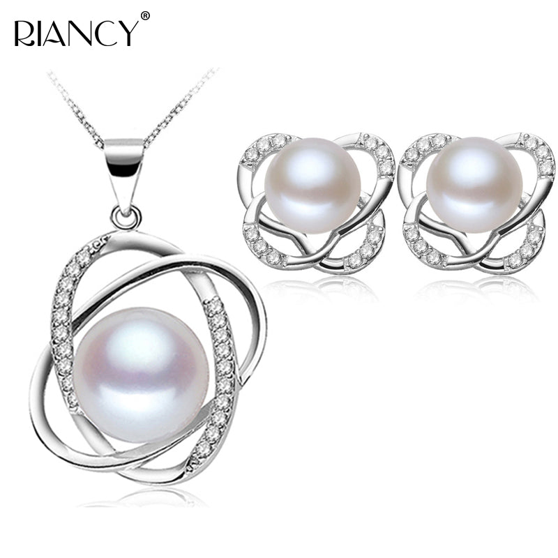 Real natural pearl jewelry sets,hot selling 925 sterling silver jewelry sets for women,fashion jewelry fine gift