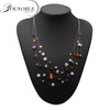 Real natural pearl necklace for women,beautiful multi layer statement colorful necklace anniversary gift
