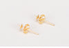 Real natural pearl stud earrings accessory,  925 sterling silver earring jewelry