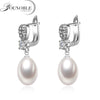 Real wedding natural pearl earrings for women,925 silver drop earrings pearl girlfriend gift