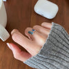 Rectangle Geometry Silver Colour Women's Ring Engagement Jewelry 2022 Trend  Items GaaBou Jewellery