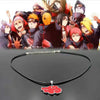 Red Cloud Pendant Necklace for Women Japanese Anime Accessories Cosplay Konoha Ninja Village Akatsuki Itachi Men‘s Chain Jewelry