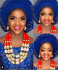 Red Coral Jewelry Sets for Women Fantastic Red and Gold Nigerian Wedding Gift Coral Bead Necklace Jewelry Set for Brides GA513