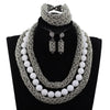 Red Coral Jewelry Sets for Women Fantastic Red and Gold Nigerian Wedding Gift Coral Bead Necklace Jewelry Set for Brides GA513