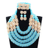 Red Coral Jewelry Sets for Women Fantastic Red and Gold Nigerian Wedding Gift Coral Bead Necklace Jewelry Set for Brides GA513