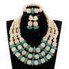 Red Coral Jewelry Sets for Women Fantastic Red and Gold Nigerian Wedding Gift Coral Bead Necklace Jewelry Set for Brides GA513