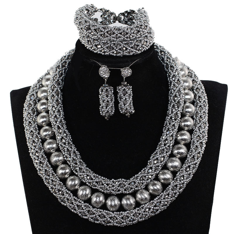 Red Coral Jewelry Sets for Women Fantastic Red and Gold Nigerian Wedding Gift Coral Bead Necklace Jewelry Set for Brides GA513