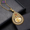Red Crystal Allah Pendant and Necklaces for Women Middle East Islam Muslims Jewelry Arab Gifts Middle East Jewelry
