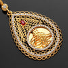 Red Crystal Allah Pendant and Necklaces for Women Middle East Islam Muslims Jewelry Arab Gifts Middle East Jewelry
