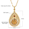 Red Crystal Allah Pendant and Necklaces for Women Middle East Islam Muslims Jewelry Arab Gifts Middle East Jewelry