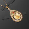Red Crystal Allah Pendant and Necklaces for Women Middle East Islam Muslims Jewelry Arab Gifts Middle East Jewelry