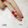Red Pearls Drop Earrings For Women S925 Sterling Silver Jewelry Temperament Long Vintage Bridal Crystal Brincos