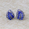 Red Garnet 100% 925 Sterling Silver Earrings For Women Natural Stone Wedding Earrings Leaves Design Jewelry Accessories SE37