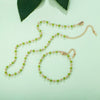 Red Pink Black Green Crystal Beads Chain Necklaces Bracelets for Woman Jewelry Set Wedding Party Jewelry Gifts 2022 New