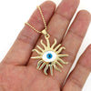 Red Pink Blue Green Eye Necklace Men's and Women's All-Match Pendant in 2022