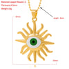 Red Pink Blue Green Eye Necklace Men's and Women's All-Match Pendant in 2022