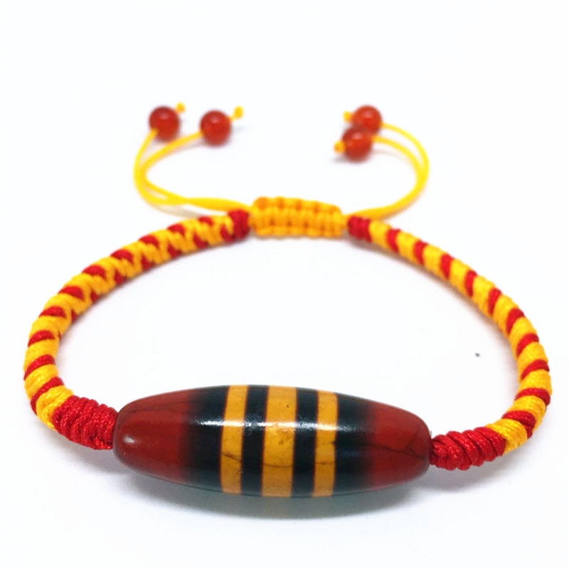Red Rope Ajustable Bracelet Agate First-line pharmacist Dzi Bead Amulet Good Luck Red Color High Quality Bracelet