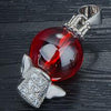 Red Round Natural Stone Necklace 925 Silver Jewelry Angel Woman Fashion Pendants 10x20mm Statement Necklace Jewelry Charms