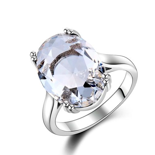 Red Ruby Oval Egg Shape Gemstone Sterling 925 Silver Wedding Rings For Women Bridal Fine Jewelry Engagement Bague Accessories