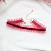 Red Series Velvet Tiny Heart Pendants Chokers Necklaces Red Wine Flower embroidery Neck Charm Necklace Lace Choker Women Jewelry