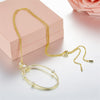Brand 65CM Adjustable Long Chain 925 Sterling Silver Necklace Pendant Fine Jewelry For Women Punk Circle Necklace Bff