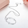 Brand 65CM Adjustable Long Chain 925 Sterling Silver Necklace Pendant Fine Jewelry For Women Punk Circle Necklace Bff