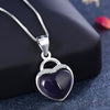 Brand 925 Sterling Silver Women Necklace Fine Jewelry Fashion Romantic Crystal Heart Shape Pendant Necklace With Box