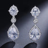 Brand Fashion Dangle Earrings jewelry High Quality AAA Cubic Zircon Classic Teardrop Earrings For Women Gift In Box