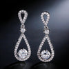 Brand Fashion Simple Women Dangle Earrings jewelry High Quality AAA Cubic Zircon Teardrop Earrings In Box