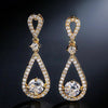 Brand Fashion Simple Women Dangle Earrings jewelry High Quality AAA Cubic Zircon Teardrop Earrings In Box