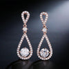 Brand Fashion Simple Women Dangle Earrings jewelry High Quality AAA Cubic Zircon Teardrop Earrings In Box