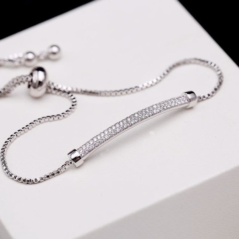 Brand High Quality Adjustable Chain Fashion Simple Bracelet For Woman New Year Gift Hand Jewelry Drop Shipping in Box