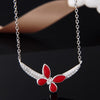 Brand New Arrival Box Package Necklaces & Pendants 925 Sterling Silver Fine Jewelry Enamel Butterfly Pendant Necklace
